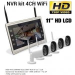 RGB.vision RGB-4H11AAW0-D12/JWT 4CH IP 11″ LCD kamerový bezdrátový set – NVR wifi kit + 4x IP 720p wifi kamery sada recenze