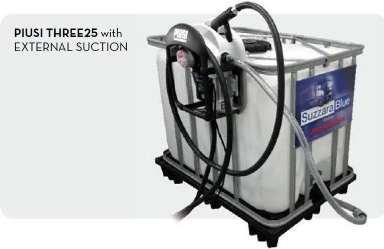 Piusi Three25+externí spodní sání+SB325 meter 230V recenze