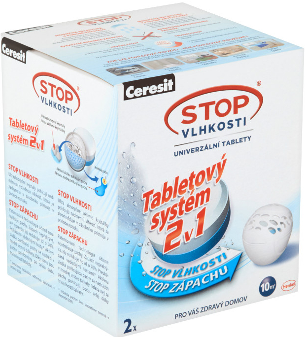Ceresit Stop vlhkosti Pearl náhradní tablety 2 x 300 g neutral recenze