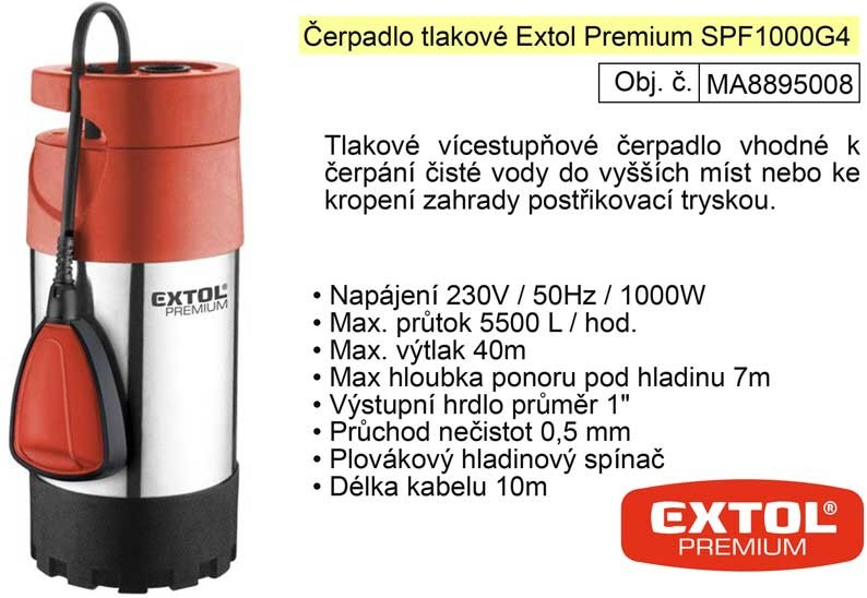 Extol Premium 1100 W 5500 l / hod 8895008 recenze