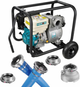 Fotografie Motorové čerpadlo Heron, 9HP, kalové, sada  recenzía