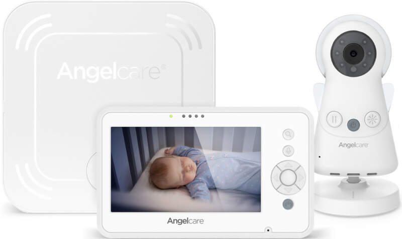 Angelcare AC527 Monitor pohybu dechu a el. video chůvička + koš na pleny Classic + 1 kazeta recenze