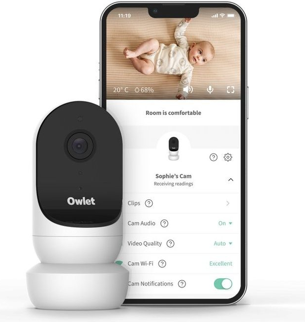 Owlet Cam2 dětská chůvička s magnetickou základnou White recenze