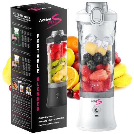 ActivePlus přenosný bezdrátový na smoothie nabíjecí 600ml Bílý recenze