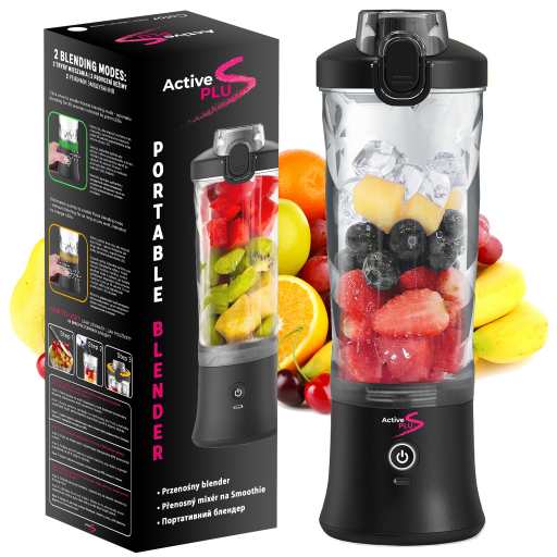 ActivePlus přenosný bezdrátový na smoothie nabíjecí 600ml Černý recenze