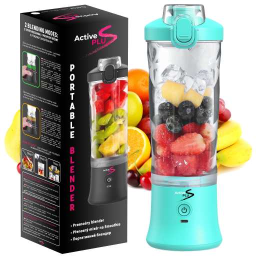 ActivePlus přenosný bezdrátový na smoothie nabíjecí 600ml Tyrkysový recenze
