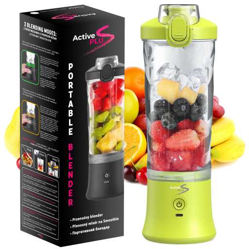 ActivePlus přenosný bezdrátový na smoothie nabíjecí 600ml Zelený recenze