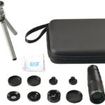 Apexel Sada objektivů 4v1 + 22x tele zoom objektiv s tripodem recenze