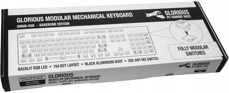 Glorious GMMK Full-Size Barebone ANSI GMMK-RGB-V2 recenze