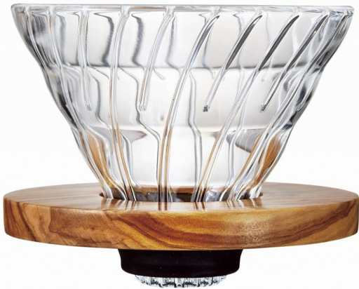 Hario Dripper V60-02 Glass Olive Wood recenze
