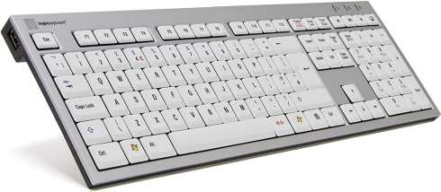 Logic Keyboard Logickeyboard Silver w/dual USB hub UK recenze