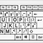 Logic Keyboard XLPrint PC Slim Line Black on White UK recenze