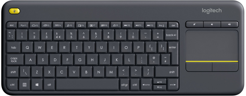 Logitech Wireless Touch Keyboard K400 Plus US 920-007145 recenze