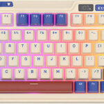 Royal Kludge KZZI K75 pro RGB Moment Switch retro blue recenze
