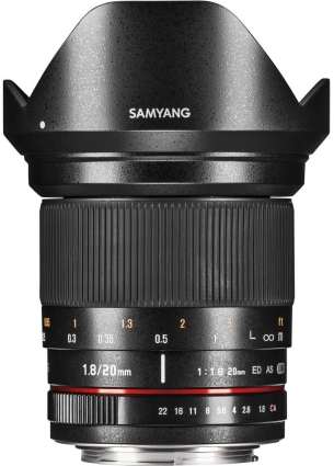 Samyang 20mm f/1.8 ED AS UMC Canon EF recenze