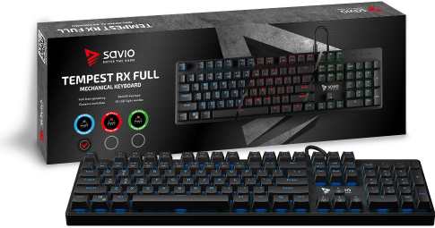 Savio Tempest RX FULL Outemu SAVGK-TEMPEST FULL BLUE recenze