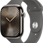 Apple Watch Series 10 42mm Cellular přírodní titan se skálově šedým sportovním řemínkem S/M MWXD3QC/A recenze