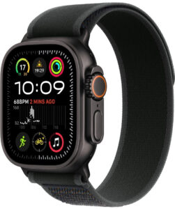 Fotografie Apple Watch Ultra 2 49mm černý titan s černým trailovým tahem M/L MX4V3CS/A  recenzía