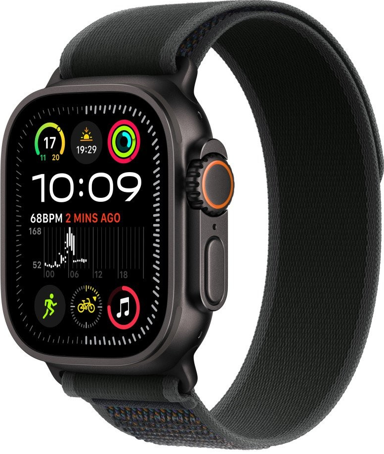 Apple Watch Ultra 2 49mm černý titan s černým trailovým tahem S/M MX4U3CS/A recenze