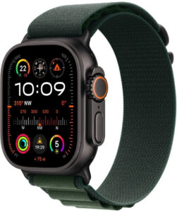 Fotografie Apple Watch Ultra 2 49mm černý titan s tmavě zeleným alpským tahem S MX4Q3CS/A  recenzía