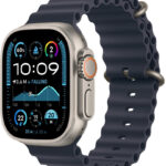 Apple Watch Ultra 2 49mm přírodní titan s námořnicky modrým oceánským řemínkem MX4D3CS/A recenze