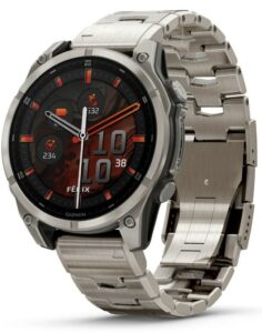 Fotografie Garmin Fenix 8 AMOLED 47mm Sapphire Graphite Titanium Strap 010-02904-40  recenzía