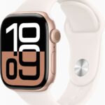 Apple Watch Series 10 46mm Cellular růžově zlatý hliník se světle ruměným sportovním řemínkem S/M MWY63QC/A recenze