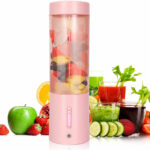Blenders přenosný USB smoothie mixér 450 ml PRO V2023 Růžová recenze