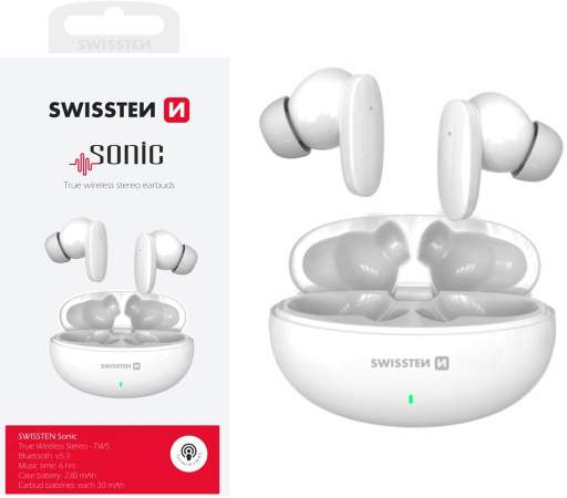 Swissten TWS Sonic bílá recenze