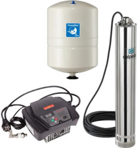 Fotografie PUMPA DRIVE-01 1.1kW SET MXS 307 0,9kW kabel 15m + frekvenční měnič + nádoba PWB8  recenzía