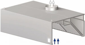 Fotografie STALGAST Skříňová nástěnná digestoř 2500x1000x450 mm  recenzía