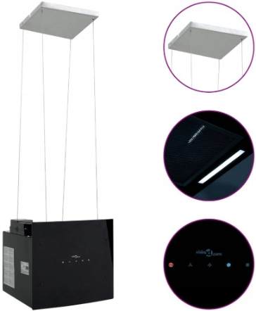 vidaXL Ostrůvková digestoř s dotykovým senzorem LCD tvrzené sklo recenze