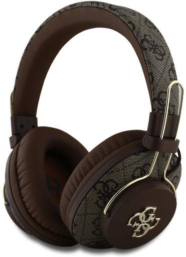 Guess Bezdrátová náhlavní – Guess, 4G Metal Logo ENC Brown GUBHS72P4FC4MW recenze