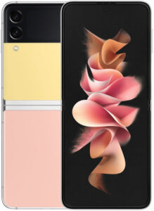 Fotografie Samsung Galaxy Z Flip3 5G F711B 8GB/256GB Bespoke Edition Silver Yellow Pink recenzía