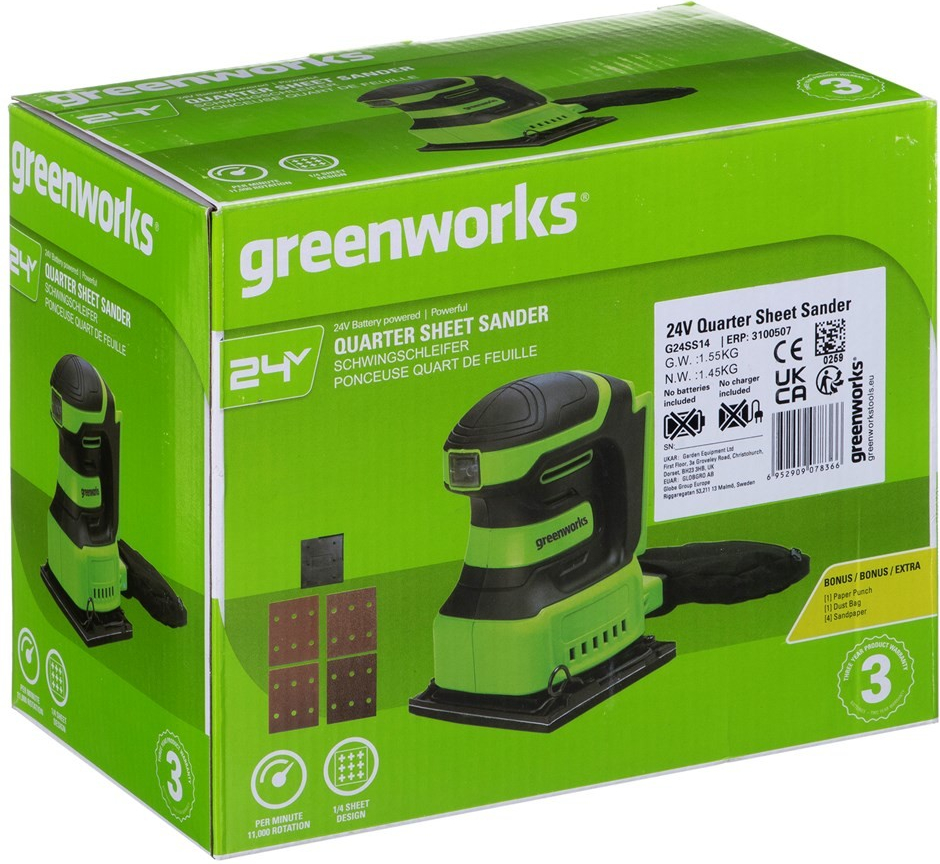 GREENWORKS G24SS14 recenze