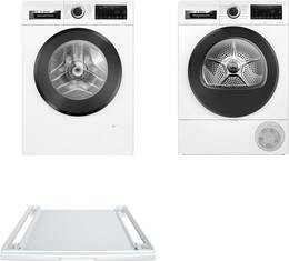 Fotografie Set Bosch WGG244Z5CS + WQG233D1CS + WTZ27400 bílý recenzía