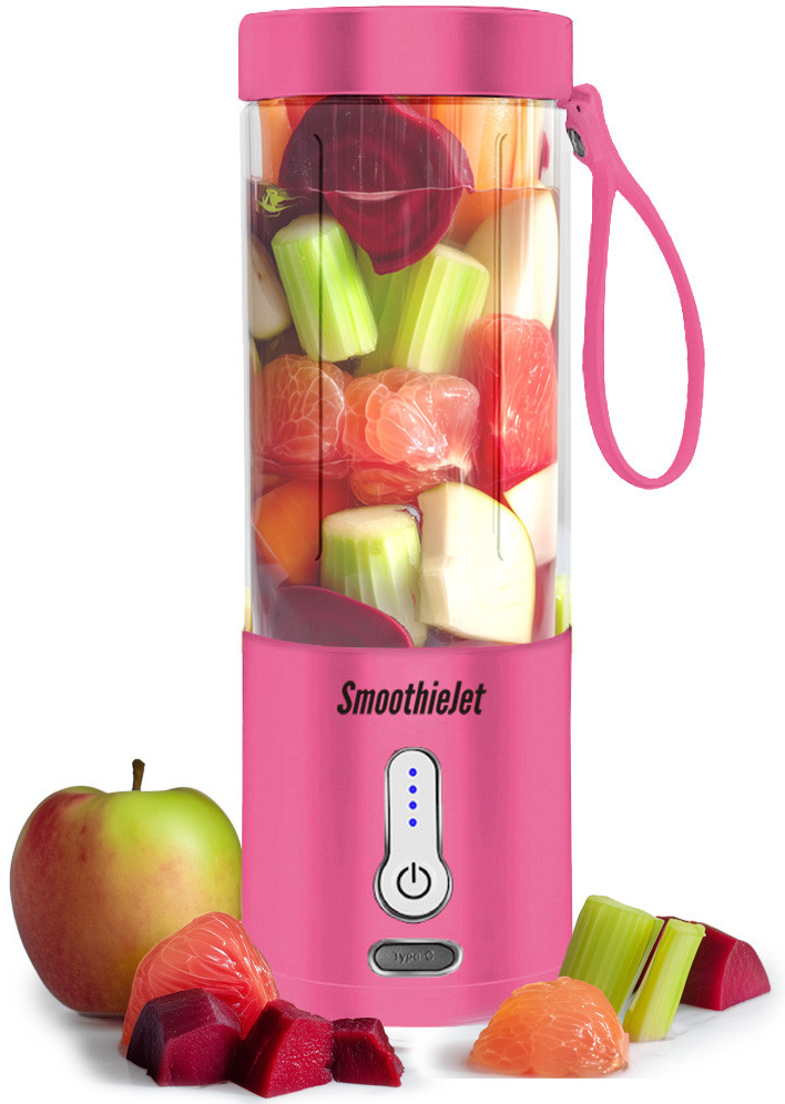 SmoothieJet přenosný USB Smoothie 530 ml – Blendy10 Růžová recenze