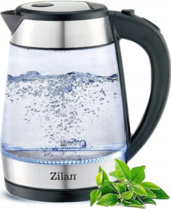 Fotografie Zilan Glass Kettle 2200 W 1,7 l černá  recenzía