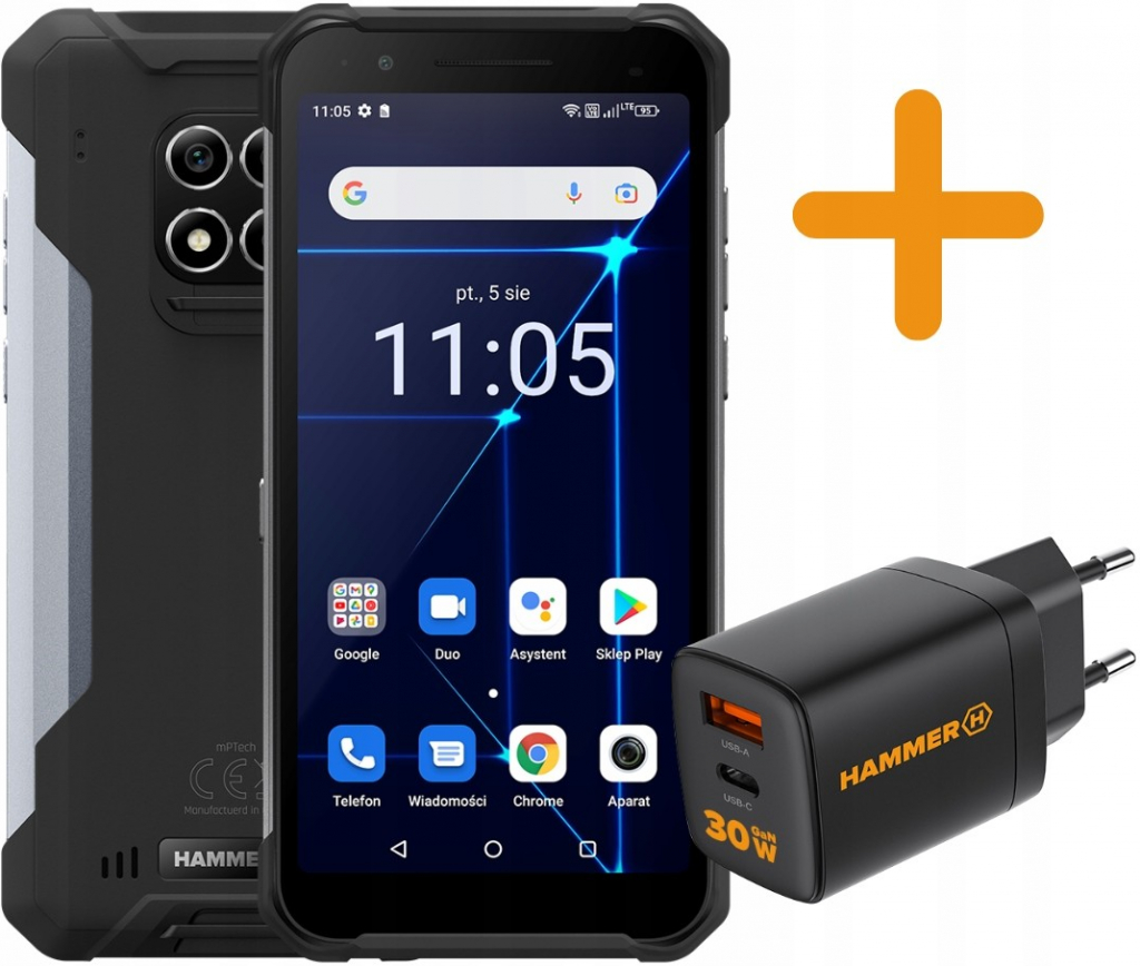 Obrázok myPhone Hammer Construction 6GB/128GB stříbrný hodnotenie