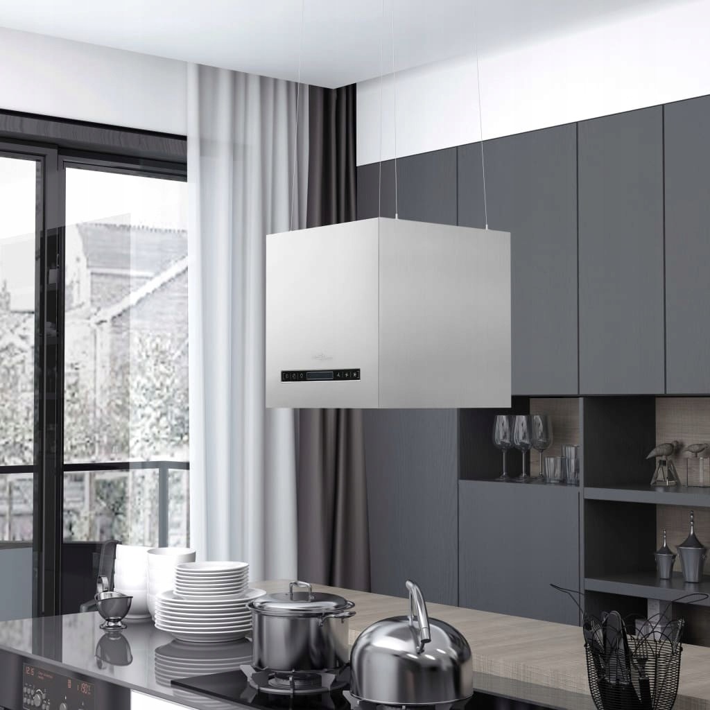 zahrada-XL Závěsná ostrůvková digestoř dotykový senzor LCD 37cm nerez ocel recenze