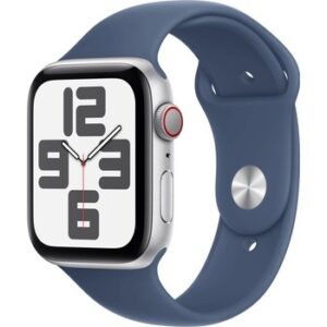 Fotografie Apple Watch SE Cellular 40mm Stříbrný hliník s denimovým sportovním řemínkem – S/M MXGF3QC/A  recenzía