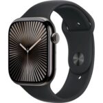 Apple Watch Series 10 46mm Cellular Slate Titanium Case with Black Sport Band – M/L MWYE3QH/A recenze