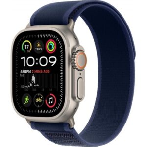 Fotografie Apple Watch Ultra 2 GPS + Cellular 49mm Natural Titanium Case | Blue Trail Loop – M/L MX4L3WB/A  recenzía