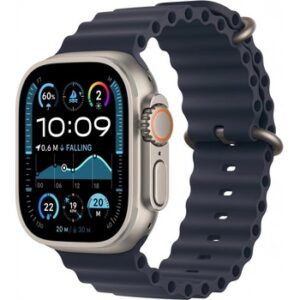 Fotografie Apple Watch Ultra 2 GPS + Cellular 49mm Natural Titanium Case | Navy Ocean Band MX4D3WB/A  recenzía