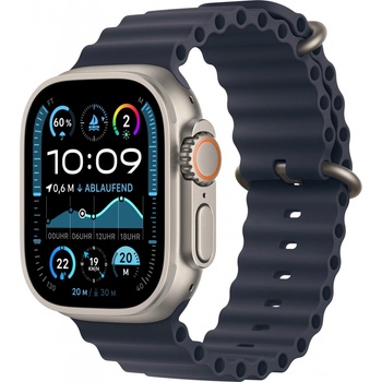 Apple Watch Ultra 2 GPS+ Cellular 49mm Natural Titanium Case with Navy Ocean MX4D3FD/A recenze