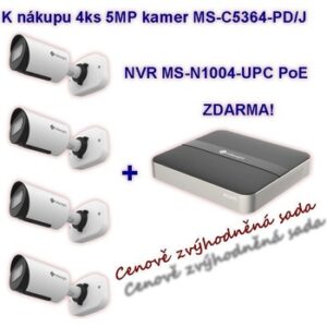 Fotografie Milesight MS-N1004UPC + 4x MS-C5364-PD/J  recenzía