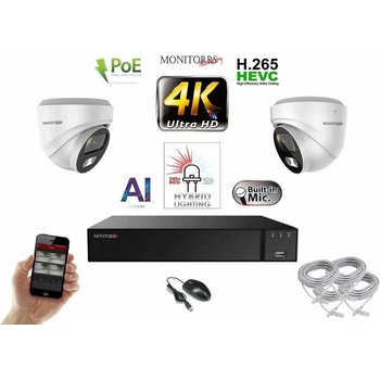 Obrázok Monitorrs Security 2 kamerový set WDome 6481K2 hodnotenie