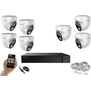 Fotografie Monitorrs Security Hybrid Light IP 7 kamerový set 2 Mpix GDome 6212K7  recenzía
