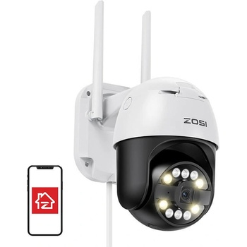 ZOSI C296 WiFi Pan Tilt 8MP Dual IP66 s 32GB microSD kartou recenze