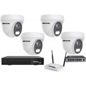 Fotografie ZONEWAY 4x NC960+ + POE switch 4 + 1 + NVR 3016  recenzía